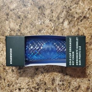 Starbucks mini cold cup keychain in blue